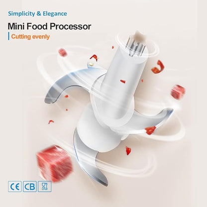 Wireless Electric Food Processor，600ML Electric Food Chopper For Meat,Onions,vegetables,Garlic,Complementary Food, Meat Chopper Blender