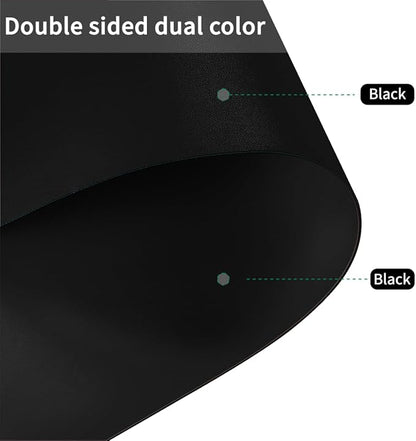 Top of Dresser Protector - 22x72 Inch Waterproof Easy to Clean Can Conceal Flaws Protector The Table Top from Scratches Used for Coffee Table Dresser(Black+Black 22x72)