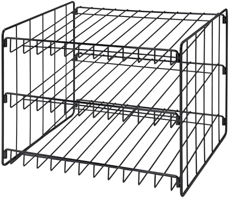 Kitchen Details 3 Tier Can Storage Organizer Rack in Black
