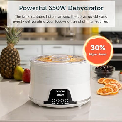 Cosori Food Dehydrator, 5 BPA-Free Trays, 165°F Temperature Control, 350W