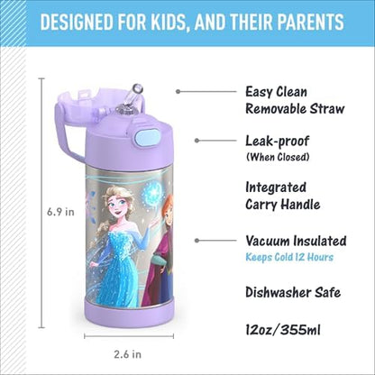 THERMOS FUNTAINER Water Bottle with Straw, 12oz, Frozen 2