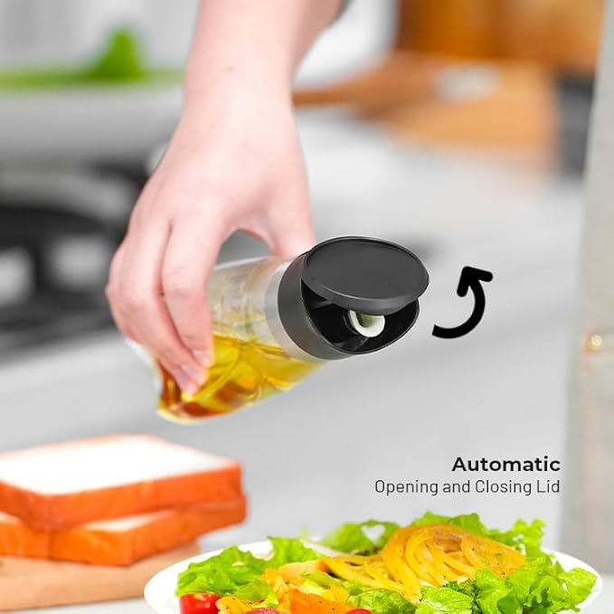 Premium Glass Olive Oil and Vinegar Dispenser Bottles Set, 2-Piece 16oz Kitchen