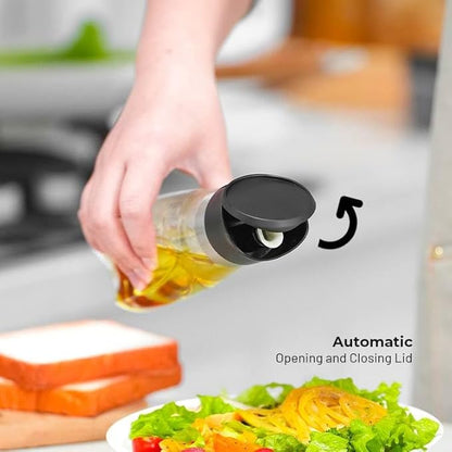 Premium Glass Olive Oil and Vinegar Dispenser Bottles Set, 2-Piece 16oz Kitchen