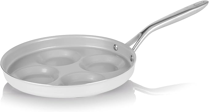 TECHEF - CeraTerra Ceramic Nonstick 4-Cup Egg Frying Pan (PFAS, PTFE, and PFOA Free), Made in Korea, (Egg Pan)