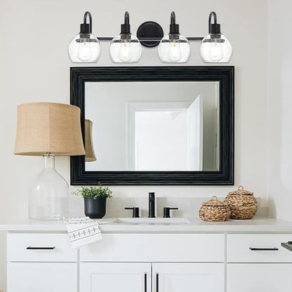 WINSHEN 4-Lights Contemporary Bathroom Light Fixtures Over Mirror
