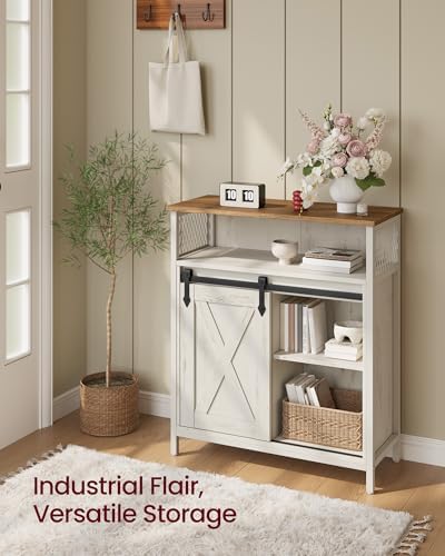 VASAGLE Buffet Cabinet, Coffee Bar with 1 Sliding Barn Door