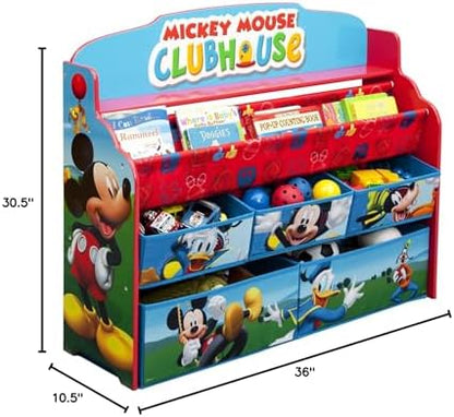 Delta Children Deluxe Book & Toy Organizer, Disney Mickey Mouse