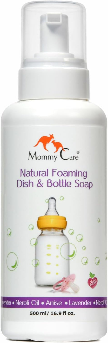 Mommy Care dish soap and natural foaming bottles, pump bottle, milk remover,16.9 fl (Lavender)