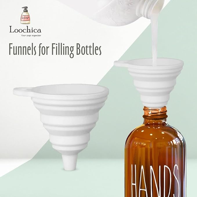 LOOCHICA Hand Amber Glass Soap Dispenser
