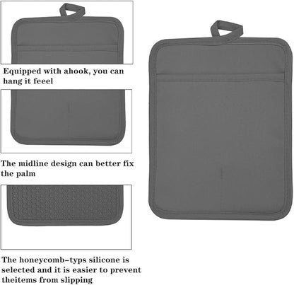Oven Pot Holder with Pocket Cotton Heat Resistant Coaster Potholder Kitchen Hot