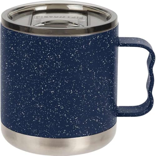FIFTY/FIFTY 15oz - Navy/White Speckled Camp Mug with Slide Lid