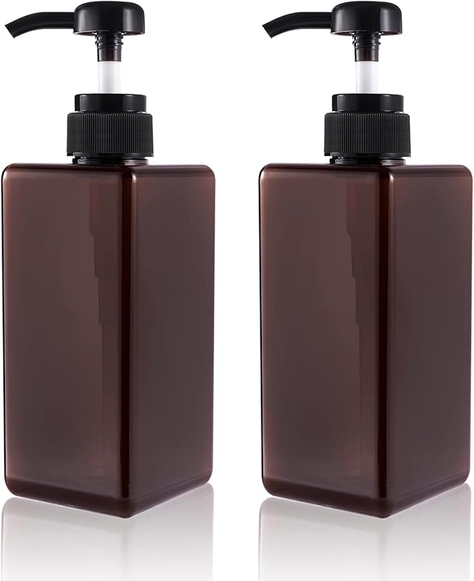 Pump Bottle, Refillable Plastic Empty Lotion Soap Dispenser Liquid Container