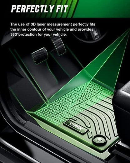 VIWIK Car Floor Mats for Toyota Tacoma 2005-2015, Automotive All Weather Floor Liners for Toyota Tacoma, TPE Rubber Car Mats Front & Rear Non-Slip Odorless