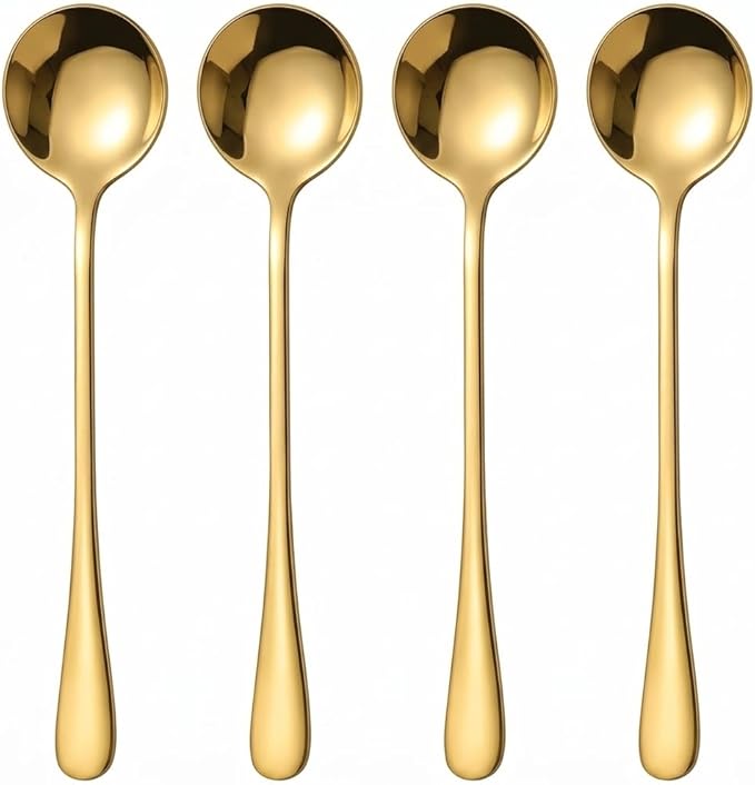 Espresso Spoons Long Handle, Round Tip Demitasse Spoon