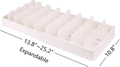 SWOMMOLY Expandable Food Storage Container Lid Organizer, Includes 8 Adjustable