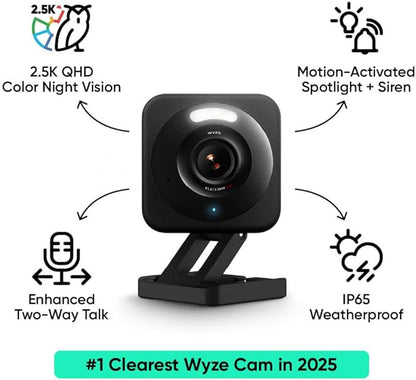 WYZE Cam v4, 2.5K AI Security Camera, Indoor/Outdoor Cameras