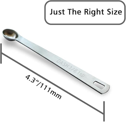 5PCS 1/8 Teaspoon Single Tiny Measuring Spoon, Small Individual Stainless Steel