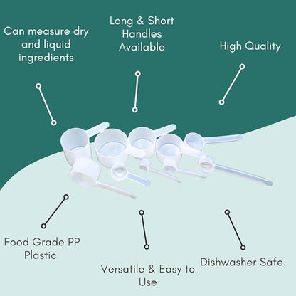 3/8 Cup Long Handle Plastic Measuring Scoop