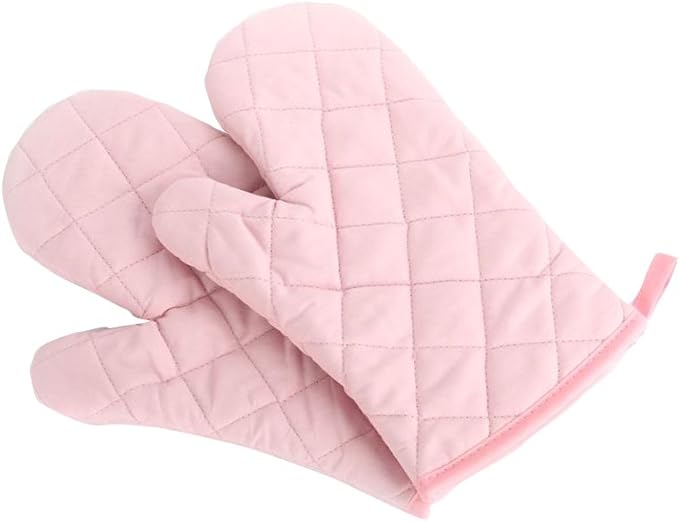 Oven Mitts, Premium Heat Resistant Kitchen Gloves Cotton & Polyester Quilted