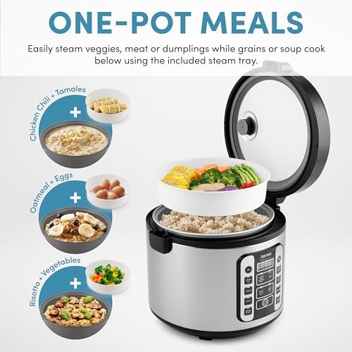 Aroma Housewares AROMA® Professional 20-Cup (Cooked) / 5Qt. Digital Rice Cooker, Steamer, and Slow Cooker Pot with 10 Smart Cooking Modes, Including Sauté-then-Simmer®