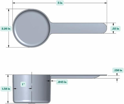 3/8 Cup Long Handle Plastic Measuring Scoop