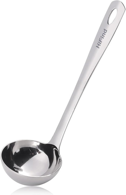 HIFIND Large Ladle Spoon 10.6 Inches Stainless Steel, Heavy Duty Mirror