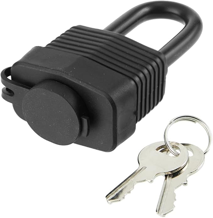 Waterproof Padlocks Keyed Alike for Outdoor use, Covered Heavy Duty Laminated Steel Lock, 1-9/16 Inch. Wide, Long Padlock, Bulk Locks with Same Keys, Pack of 72