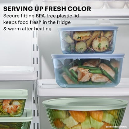 Pyrex Colors Tinted (6-Piece) Small/Medium Round Food Storage Containers