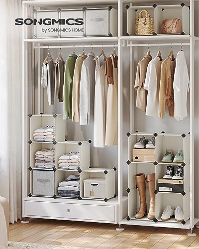 SONGMICS 16 Cube Storage Organizer，Plastic stackable cube shelf