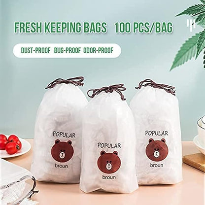 Fresh Keeping Bags, Plastic Sealing Bags Food Cover, Universal Kitchen Wrap