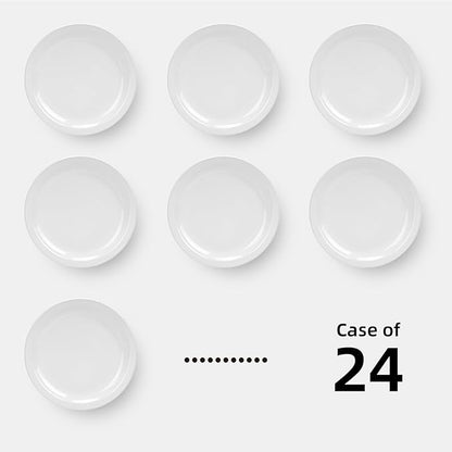 Stoneware Narrow Rim Commercial Grade Dinnerware (Bright White, Plate 9 5/8")