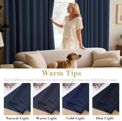 H.VERSAILTEX Navy Blackout Curtains