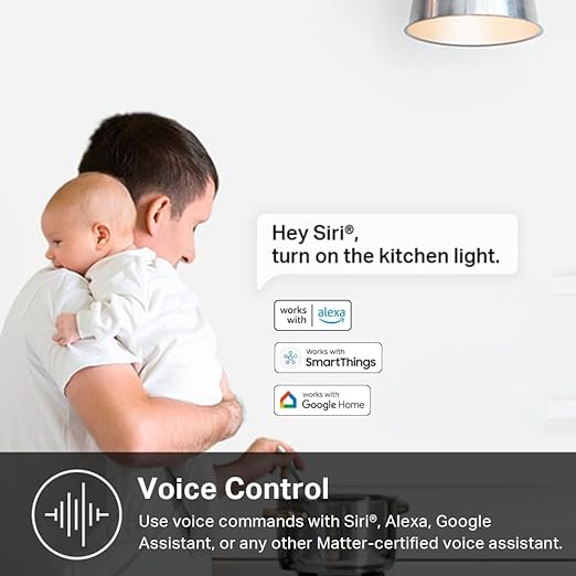 Kasa Matter Smart Light Switch: Voice Control w/Siri, Alexa & Google Assistant
