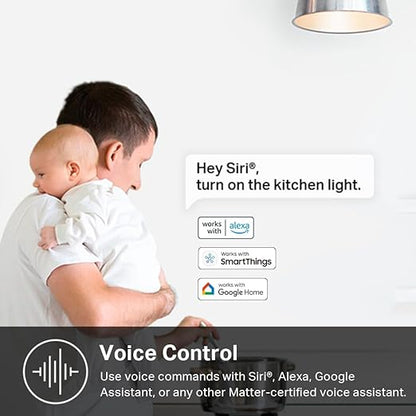 Kasa Matter Smart Light Switch: Voice Control w/Siri, Alexa & Google Assistant