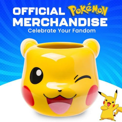 Silver Buffalo Pokémon Pikachu Wink, 3D Sculpted Mug, 20oz