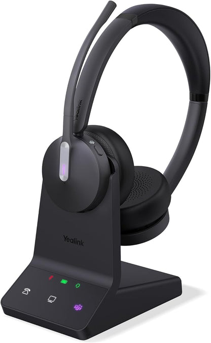 Yealink WH64 DECT & Bluetooth Dual Teams Wireless Headset, 606 ft Range On Ear
