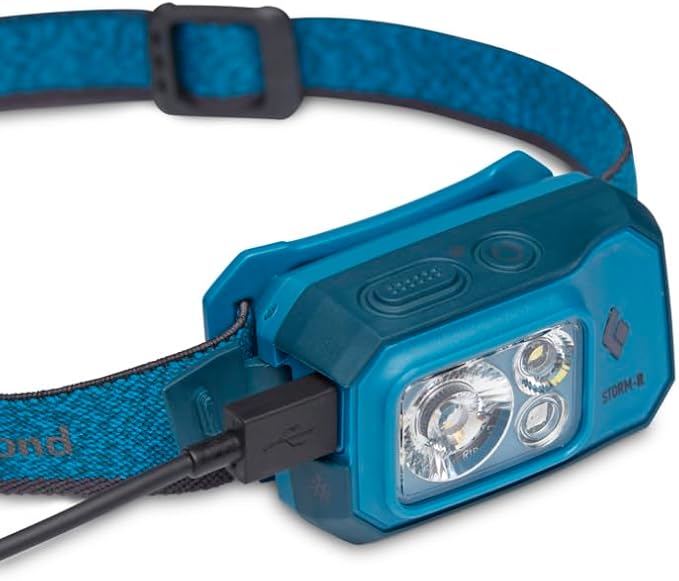 Black Diamond Storm 500-R Headlamp, Azul
