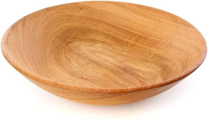 Dining & Entertaining, Wood Bowl, Serve Salad or Pasta, Countertop Fruit Bowl, Family Dinner, Party, Holidays, Thaksgiving, Handcarved, Rustic, Mahogany, Varies Beige to Brown, Oversized 20" Wide