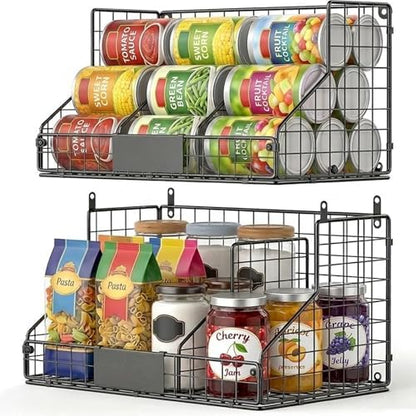 2 Pack Pantry Organizers and Storage Shelf Canned Food Organizer
