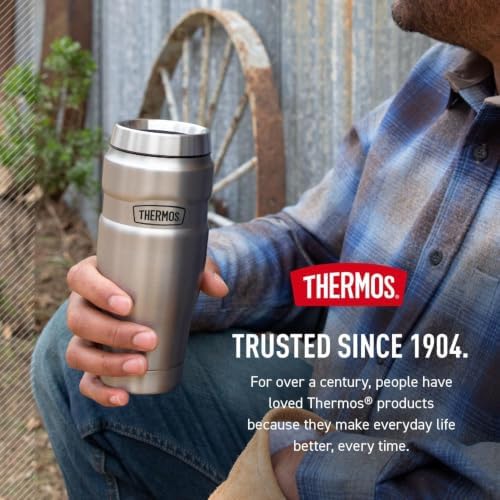 THERMOS Stainless King Stainless Steel Tumbler, 16oz, Matte Green