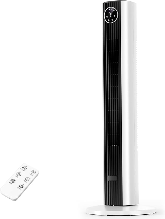 Antarctic Star Tower Fan Portable Floor Fans 85°Oscillating Fan Quiet Cooling