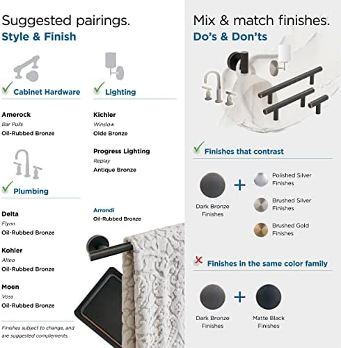 Amerock Arrondi Single Prong Oil-Rubbed Bronze Wall-Mounted Hook
