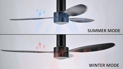 SMAAIR 52" Smart Flush Mount Ceiling Fans