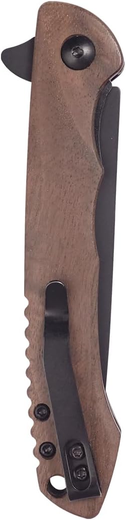 Gentleman's knife wood handle assist knife Flipping pocket knife ball bearing Folding Knife EDC Knives for Men Women Everyday Carry Outdoor Hiking Camping Gift