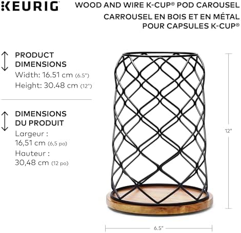 Keurig 5000351185 K-Cup Whirl Carousel Coffee Pod holder, 49, Black