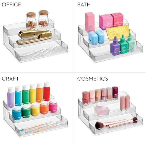 iDesign Nail Polish Organizer, 3-Tier Clear Display Stand