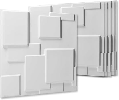 Art3d White PVC 3D Wall Panels