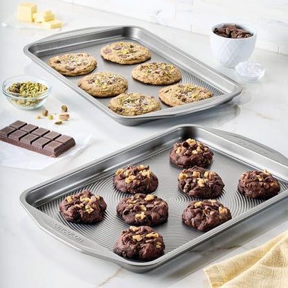Circulon Nonstick Bakeware Set, Cookie Sheets for Baking Nonstick, 1-Piece, Gray (Pack of 8)