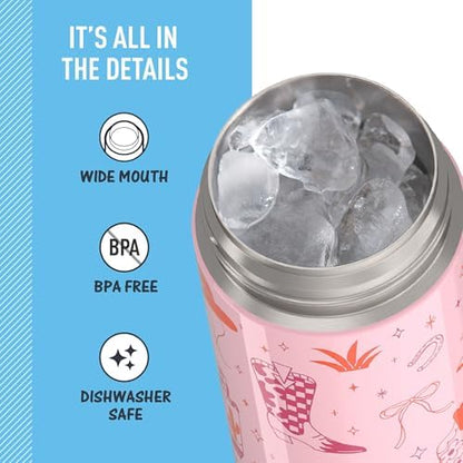 THERMOS FUNTAINER Water Bottle with Spout, 16oz, Cowgirl Charm