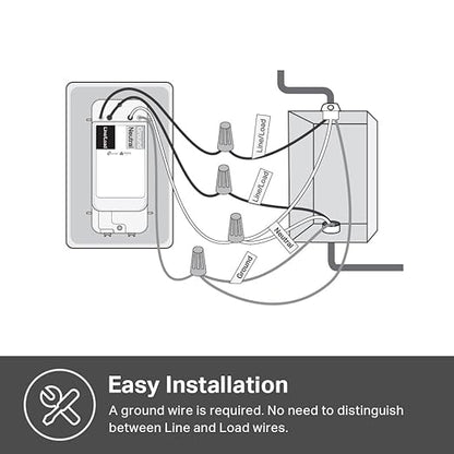 Kasa Matter Smart Light Switch: Voice Control w/Siri, Alexa & Google Assistant